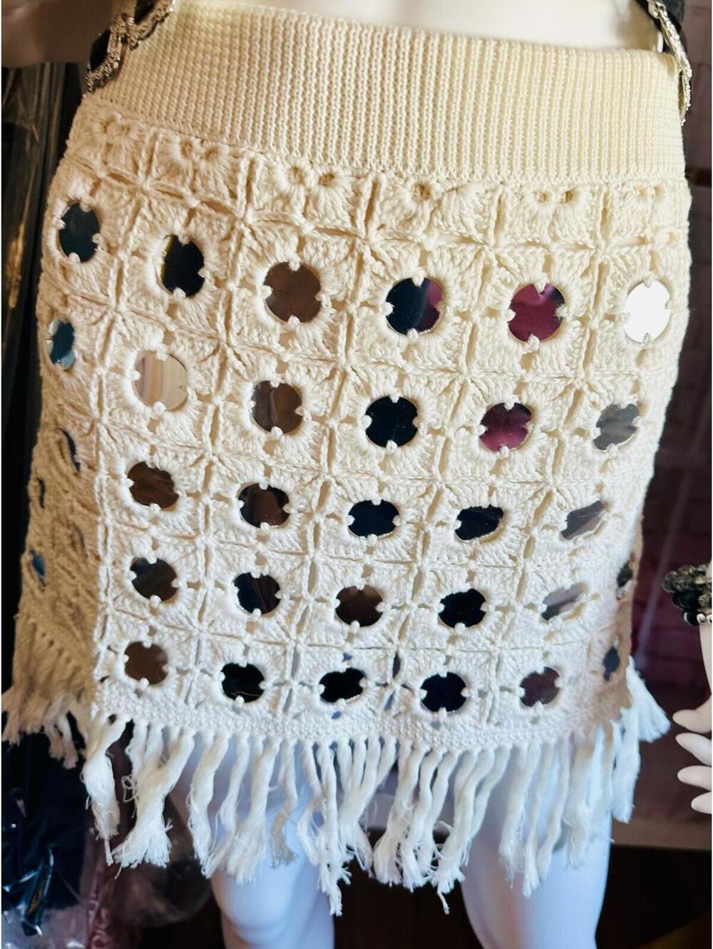 Le Superbe Gypset Crochet Mirrored Mini Skirt - Picture 9 of 9
